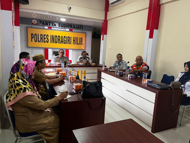 Gelar Rakor Bersama Beberapa Dinas dan Kepala Sekolah di Inhil, ini Rencana Polres Inhil