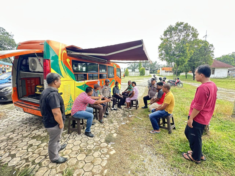 Rutin Gelar Kegiatan Cooling System, Personil Polsek Minas Ajak Masyarakat Minas Dukung Pilkada Damai