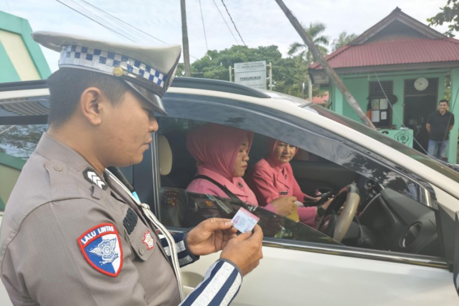 Razia Dadakan Polantas Inhu Bikin Ibu-ibu Bhayangkari Terkaget Kaget