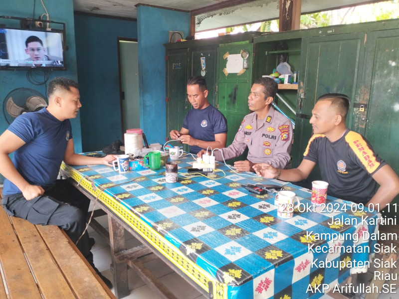 Melalui Cooling System, Kanit Binmas Polsek Siak Sampaikan Himbauan Kamtibmas Pilkada Serentak