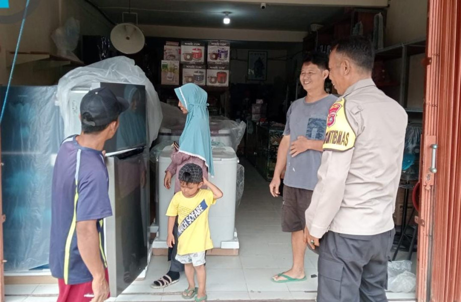 Rutin Sambangi Warga,Polsek Sabak Auh Jaga Kamtibmas Jelang Pilkada