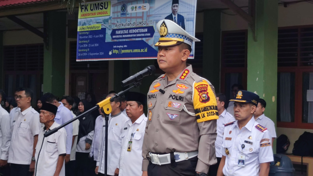 Ajak Pelajar Tertib Berlalulintas Serta Bijak Bermedia Sosial, Ditlantas Polda Riau Sasar MAN 2 Model.
