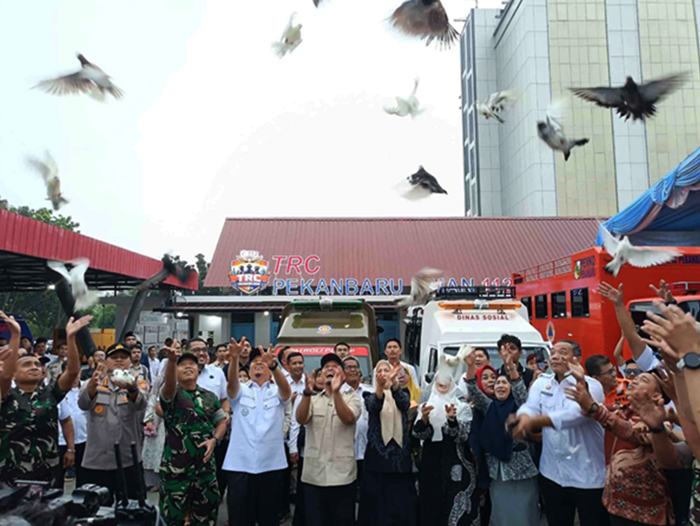 Pemko Pekanbaru Resmikan Layanan Darurat Terpadu 112 TRC Pekanbaru Aman