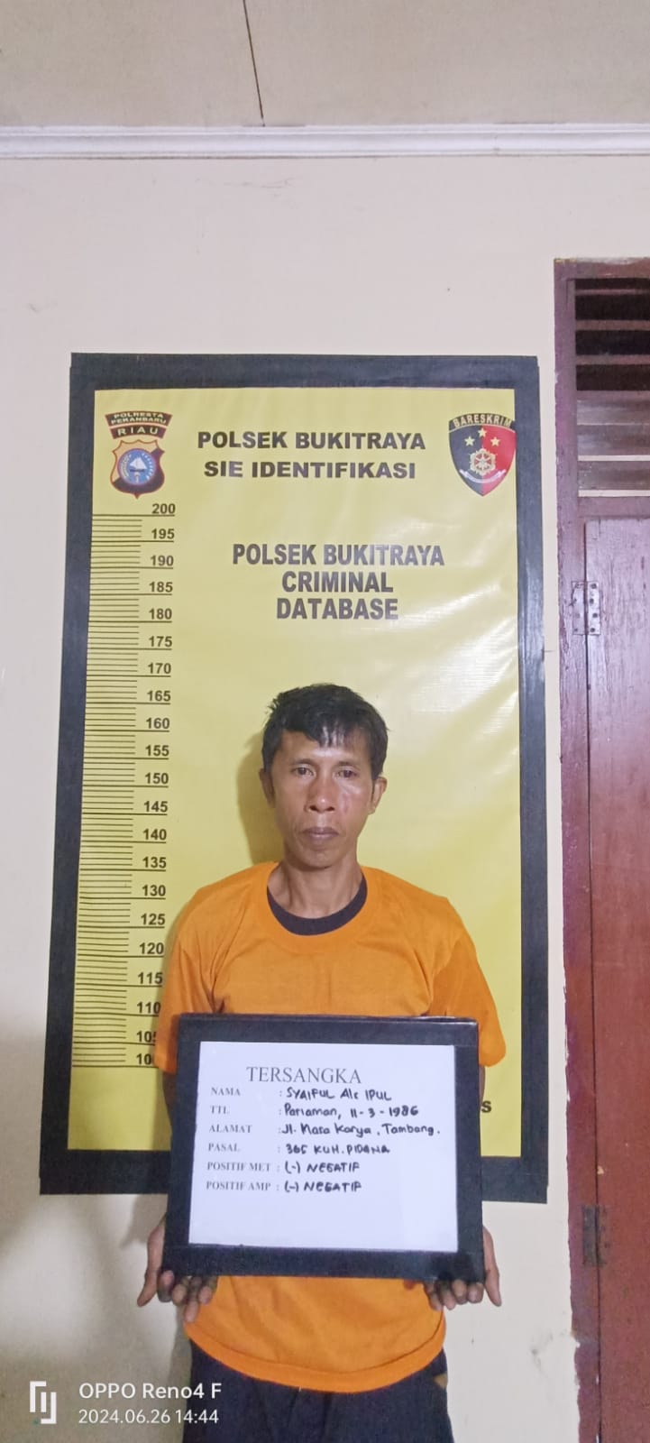 Ini Profil Pelaku Jambret Tas Mahasiswi Di Pekanbaru.