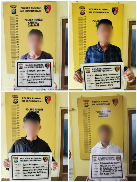 Gerak Cepat, Polresta Pekanbaru Dan Polsek Rumbai Ungkap Empat Pelaku Kekerasan Terhadap Anak
