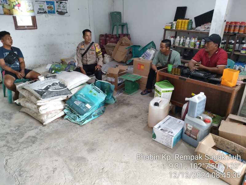 Polsek Sabak Auh Lakukan Sambang Warga Pasca Pilkada Jaga Kondusivitas Keamanan