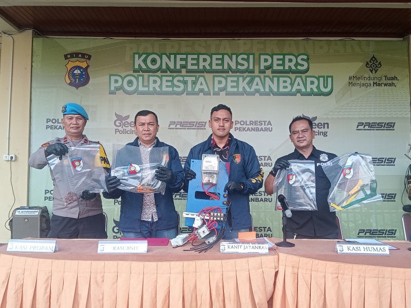 Polisi Bongkar Aksi Pencurian Panel PJU di Pekanbaru, 3 Pelaku Diciduk