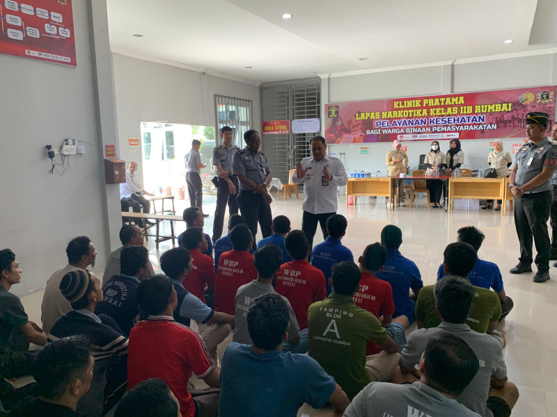 Kepala BNN Kota Pekanbaru dan Kepala Kanwil Ditjen Pemasyarakatan Pimpin sidak di Lapas Narkotika Rumbai, 31 Warga Binaan Negatif Narkoba