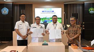 Dongkrak Capaian Indek Kinerja Utama UNRI dan Pemkab Kuansing Tandatangani Kontrak Swakelola Kerja Sama