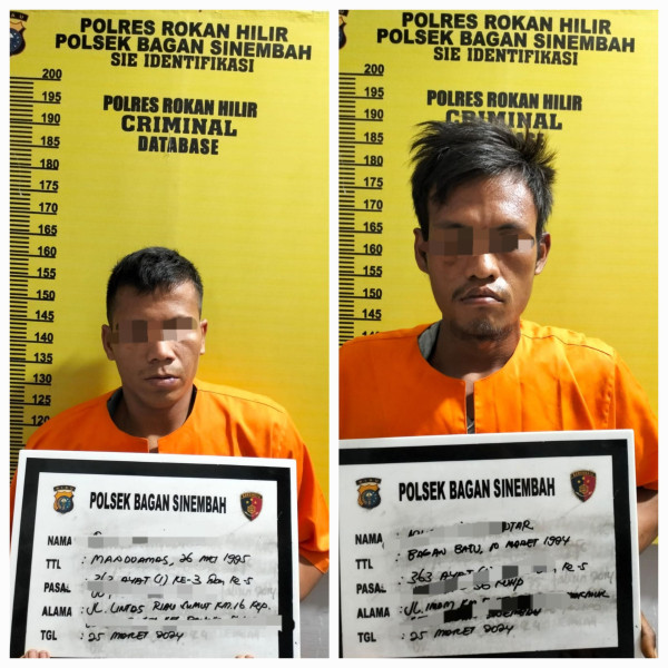 Maling Spesialis Bongkar Rumah Diringkus Polsek Bagan Sinembah