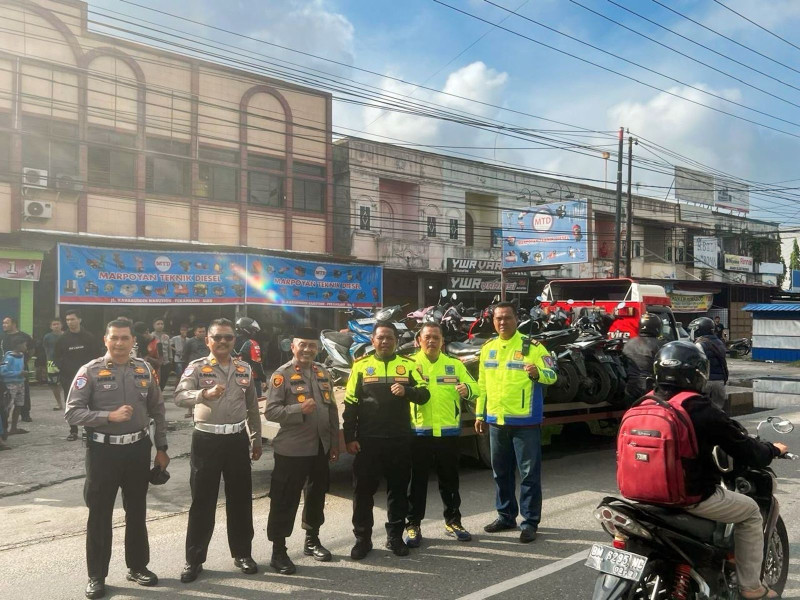 Razia Balap Liar, Satlantas Polresta Pekanbaru Amankan 57 Sepeda Motor