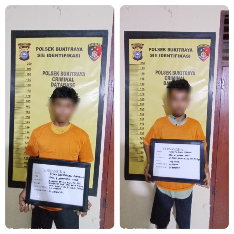 Pencuri Kotak Amal Diringkus Polsek Bukit Raya