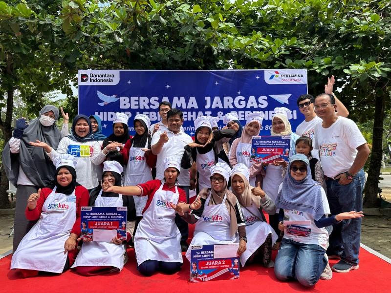 PGN Perkuat Edukasi Safety dan Sinergi, 80 Pelanggan Jaringan Gas (jargas) Ikut Giat Hias Tumpeng dan Aerobik.