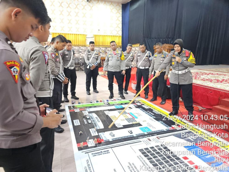 Polres Bengkalis Gelar Gladi Pengamanan Debat Publik Pertama Pilkada 2024
