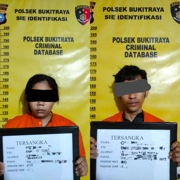 Polsek Bukit Raya Tangkap Dua Diduga Pengedar Narkoba