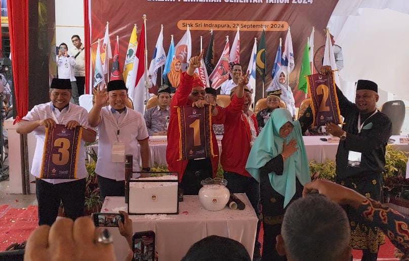 Ini Nomor Urut Tiga Paslon Bupati dan Wakil Bupati Siak
