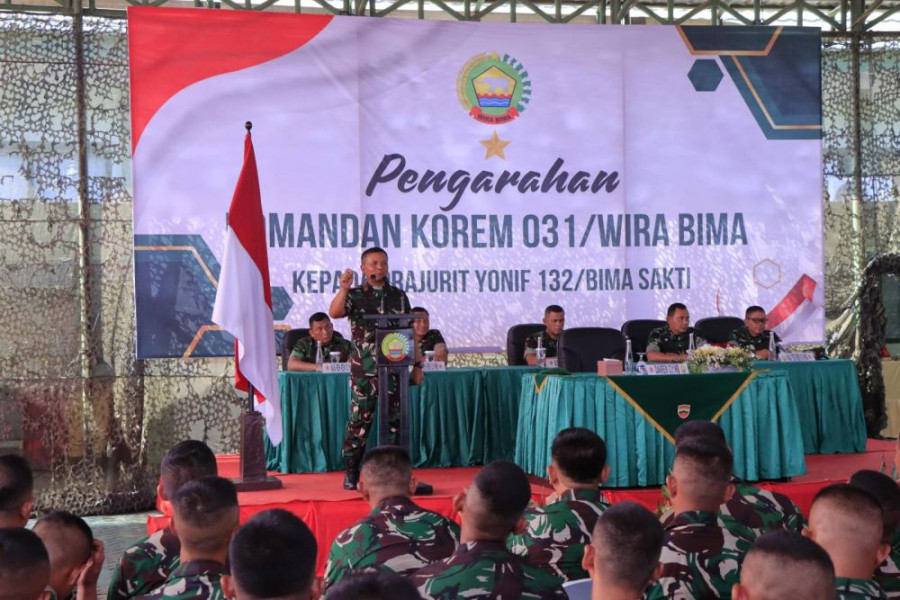 Danrem 031/WB Lakukan Kunjungan Perdana ke Yonif 132/BS Salo