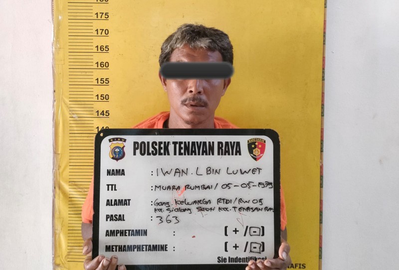 Pencuri Pagar Besi Diamankan Polsek Tenayan Raya