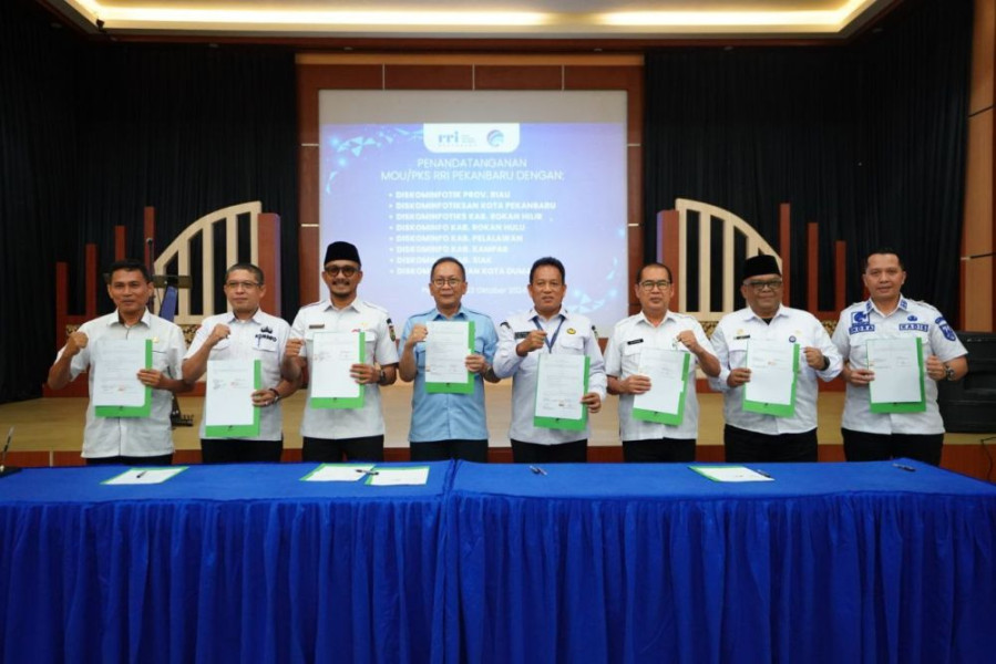 Diskominfo Se Riau Lakukan Mou bersama RRI Riau