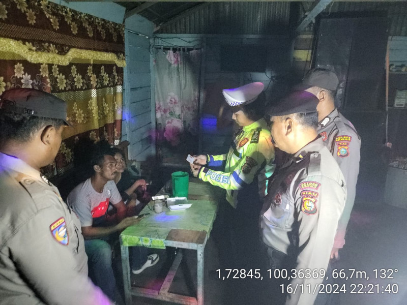 Polsek Bagan Sinembah Gelar Kegiatan Blue Light Antisipasi Balap Liar