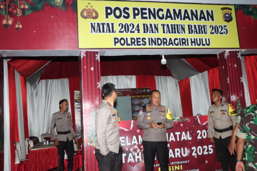 Kapolres Inhu Pantau Langsung Pos Pam, Tekankan Pelayanan Prima Selama Nataru