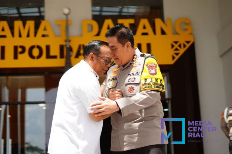 Kunjungan Perpisahan: Pj Gubri Rahman Hadi Temui Kapolda Riau di Akhir Masa Jabatan