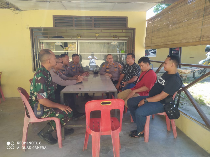 Silaturahmi dengan Ormas IPK Polsek Bagan Sinembah Sampaikan Pesan Cooling System by