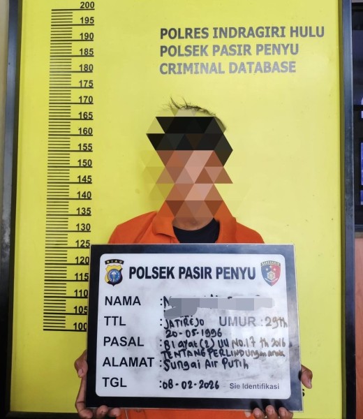 Setubuhi Anak di Bawah Umur, Seorang Pria di Inhu Ditangkap Usai Kabur ke Kampar