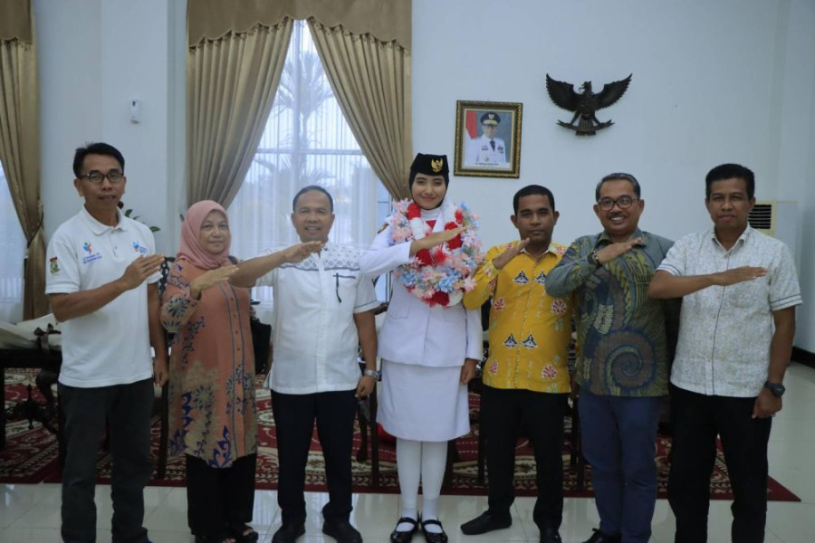 Pemkab Kampar Sambut Kepulangan Duta Paskibraka Nasional di IKN Kamilatun Nisa