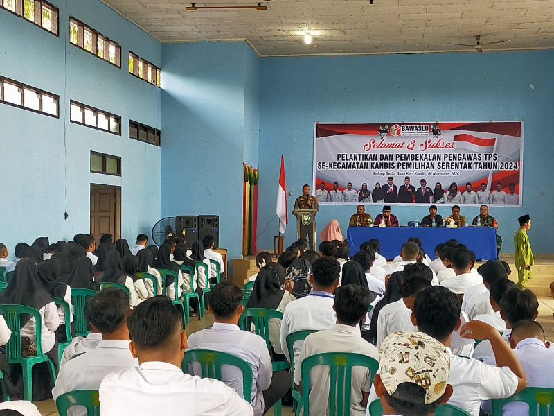 Pelantikan PTPS Kecamatan Kandis, Kapolsek Kandis Sampaikan Himbauan Pilkada dan Jaga Netralitas