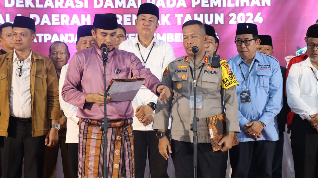 Cooling System, Polres Meranti Deklarasi Tertib Kampanye dan Keselamatan Paslon Pilkada 2024