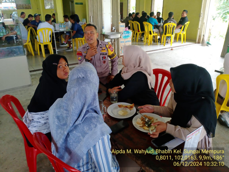 Giat Cooling System, Bhabinkamtibmas Sungai Mempura : Mari Jaga Persatuan dan Silaturahmi Pasca Pilkada Kabupaten Siak