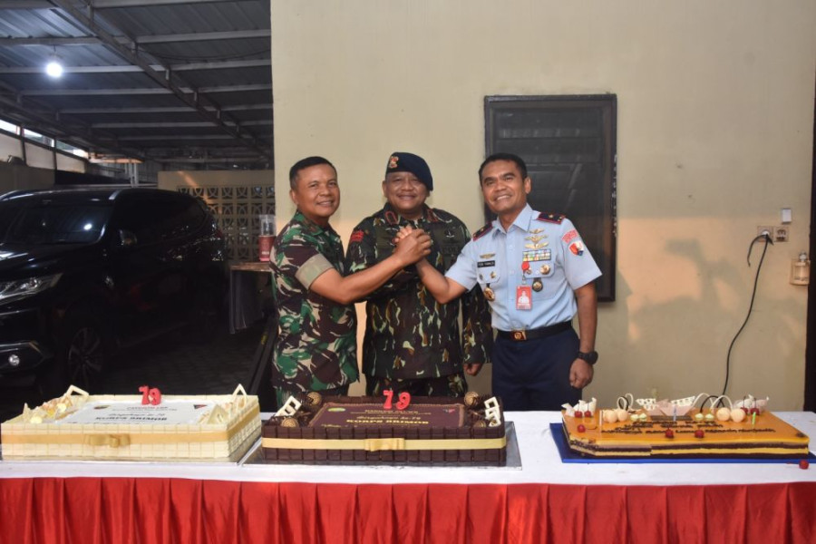 Solidaritas TNI-Polri, Danrem dan Danlanud Rayakan HUT Brimob dengan Cara Unik
