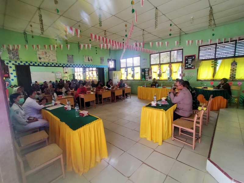 Cooling System di Kampung Pencing Bekulo, Polres Siak Sampaikan Pesan Pilkada Damai 2024