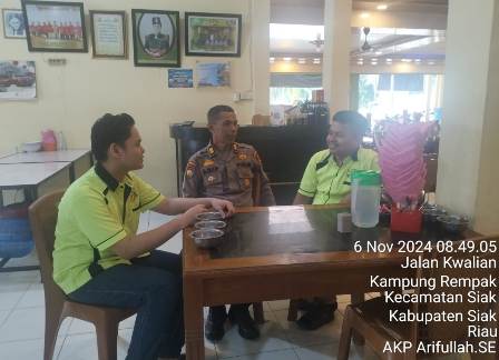 Cooling System, Kanit Binmas Polsek Siak Ajak Pelaku Usaha Sukseskan Pilkada 2024