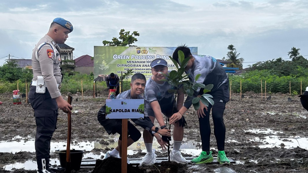 Kapolda Riau Lounching Komunitas Green Poliching Runners.
