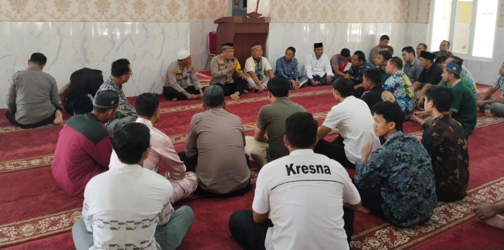 Dari Masjid Baiturrahman Menggala Jonson,  Kapolres Rohil Serukan Pilkada Bermartabat