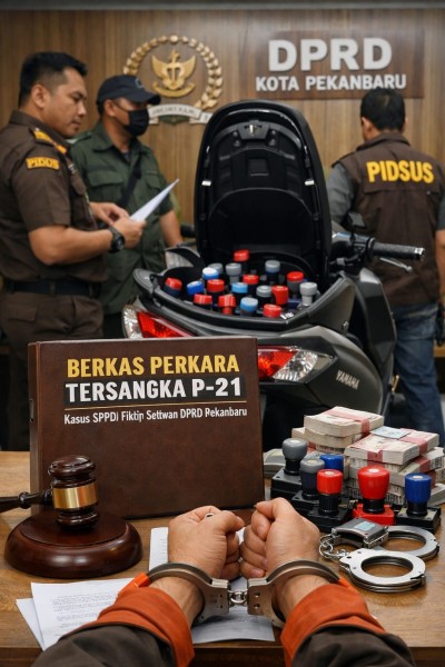 Ajudan Sekwan DPRD Pekanbaru Jadi Tersangka, Berkas Kasus Perintangan Penyidikan Lengkap