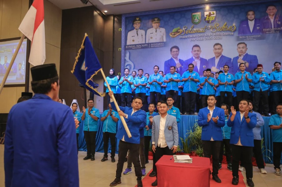 Pelantikan DPD KNPI Dumai, Fuad Santoso: Pak Wali, Saya Titip Adek-Adek Saya