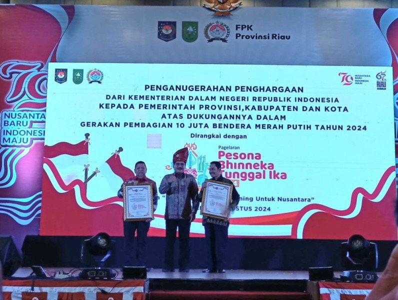 Pagelaran Pesona Bhineka Tunggal Ika, Pemprov Riau Terima Penghargaan