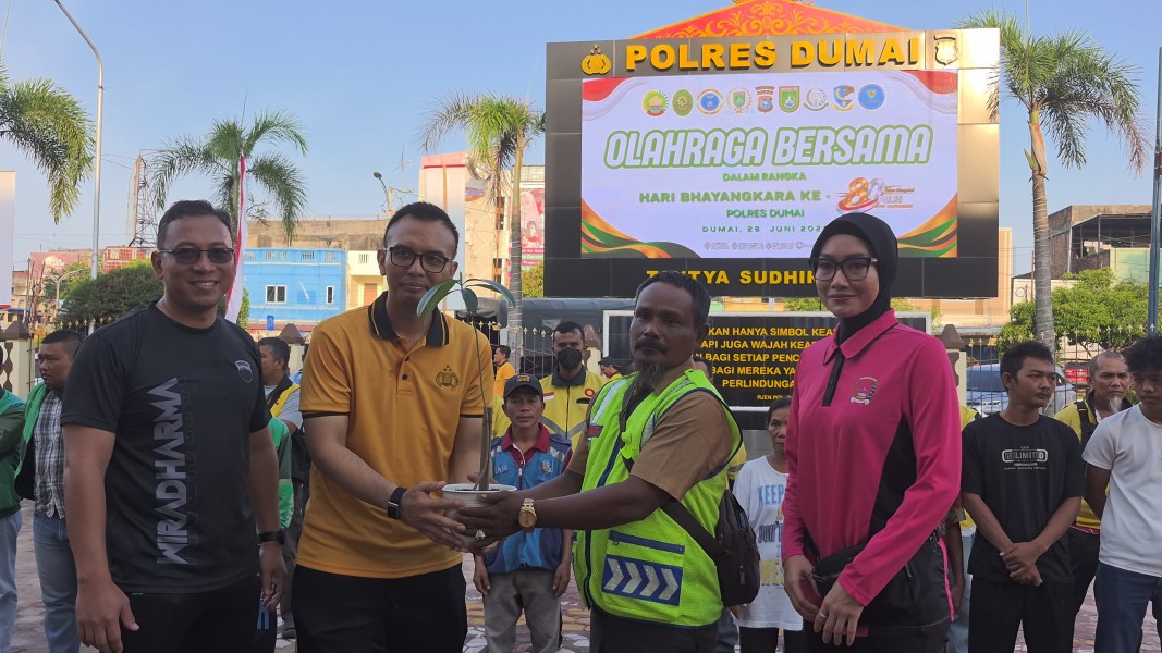 Masih Bersempenaan Hut Bhayangkara ke - 80 Polres Dumai Gelar Pekan Olahraga dan Bakti Sosial