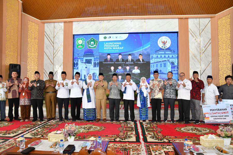 BRK Syariah dan BWI Kabupaten Siak Tandatangani Nota Kesepahaman, dalam Rangkaian Launching Program Kota Wakaf