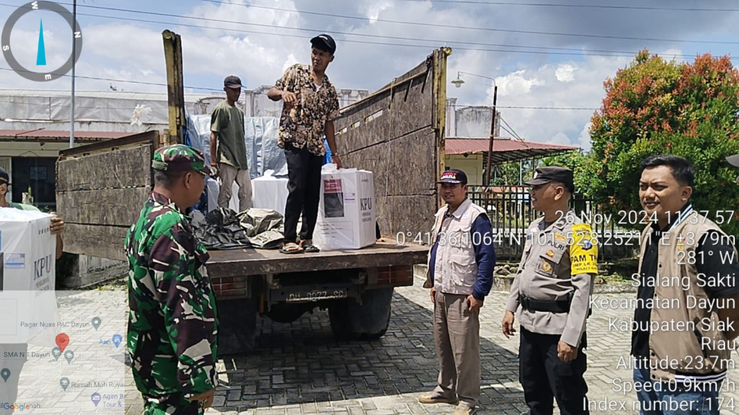 TNI-Polri Kawal Ketat Pendistribusian Logistik Pilkada di Siak