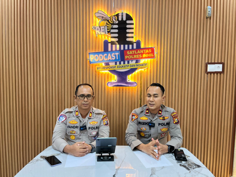 Kasat Lantas Polres Inhil Podcast, Bahas Program Keselamatan Lalu Lintas