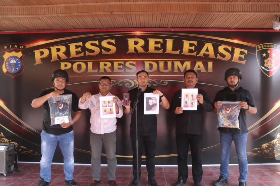 GERAK CEPAT POLRES DUMAI UNGKAP PELAKU CURAS YANG MENYAYAT LEHER KORBAN, SATU PENADAH DIAMANKAN