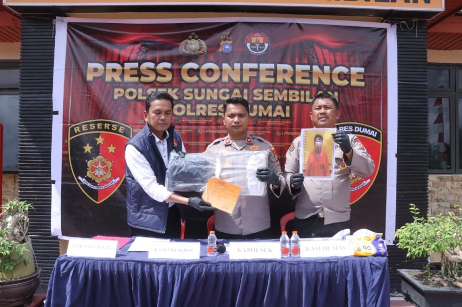 Polsek Sungai Sembilan Ungkap Kasus Pembunuhan di Dumai, Pelaku Ditangkap di Rokan Hilir