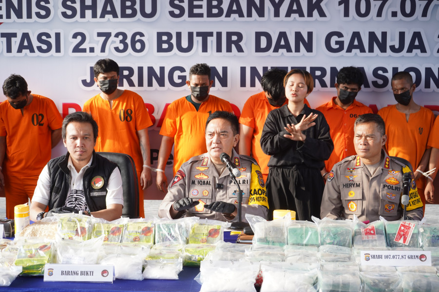 Polda Riau Sita 107,7 Kg Sabu dan Ribuan Pil Ektasi, Termasuk dari Kawasan Panger dan Sekitar