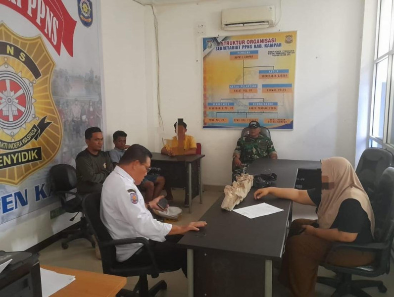 Ketahuan COD Nasi Bungkus di Siang Hari, Pelaku Usaha Diamankan Satpol PP Kampar