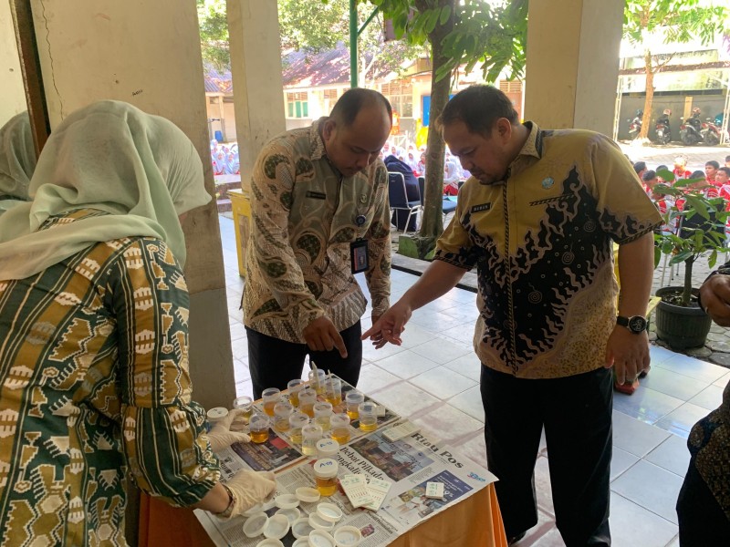 Sosialisasi Pencegahan Narkoba Dan Cek Urine BNN Kota Pekanbaru Di SMP Negeri 02 Pekanbaru.