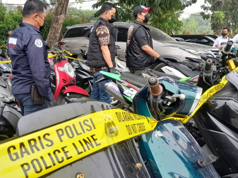 Jatanras Polda Riau Bongkar Jaringan Curanmor, 44 Sepeda Motor Diamankan